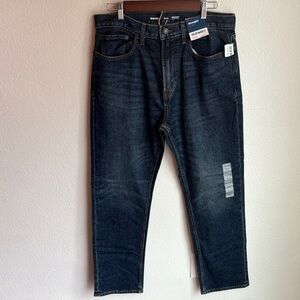 OLD NAVY NEW Mens Straight Jeans 33x34 Medium Dark Wash  Waist 33 NWT